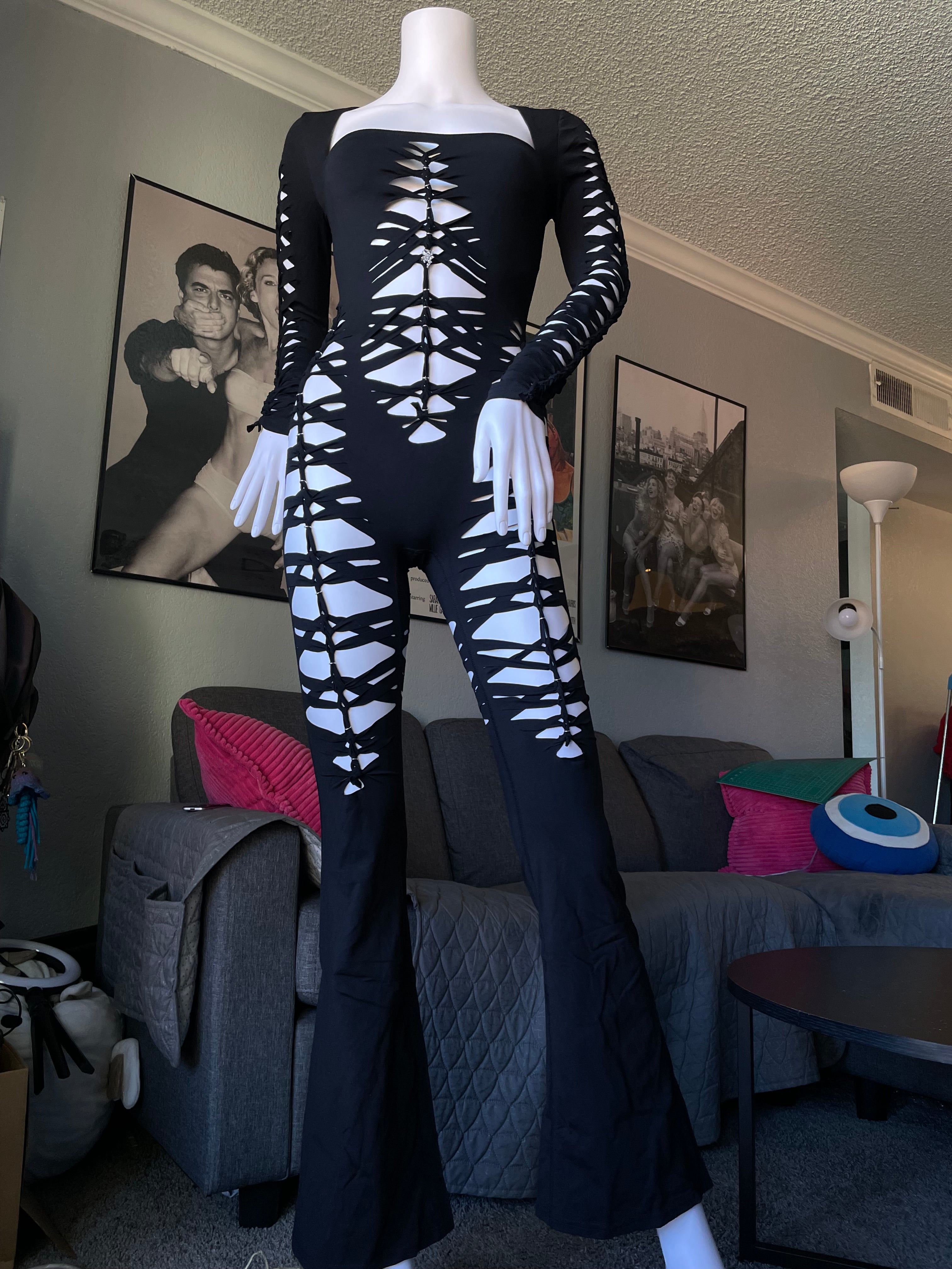 MEDIUM Flared Flowsuit + Fairy Charm (READY TO SHIP)