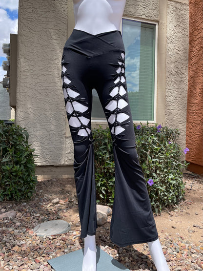 Black Luna Flared Yoga Pants (MADE TO ORDER)
