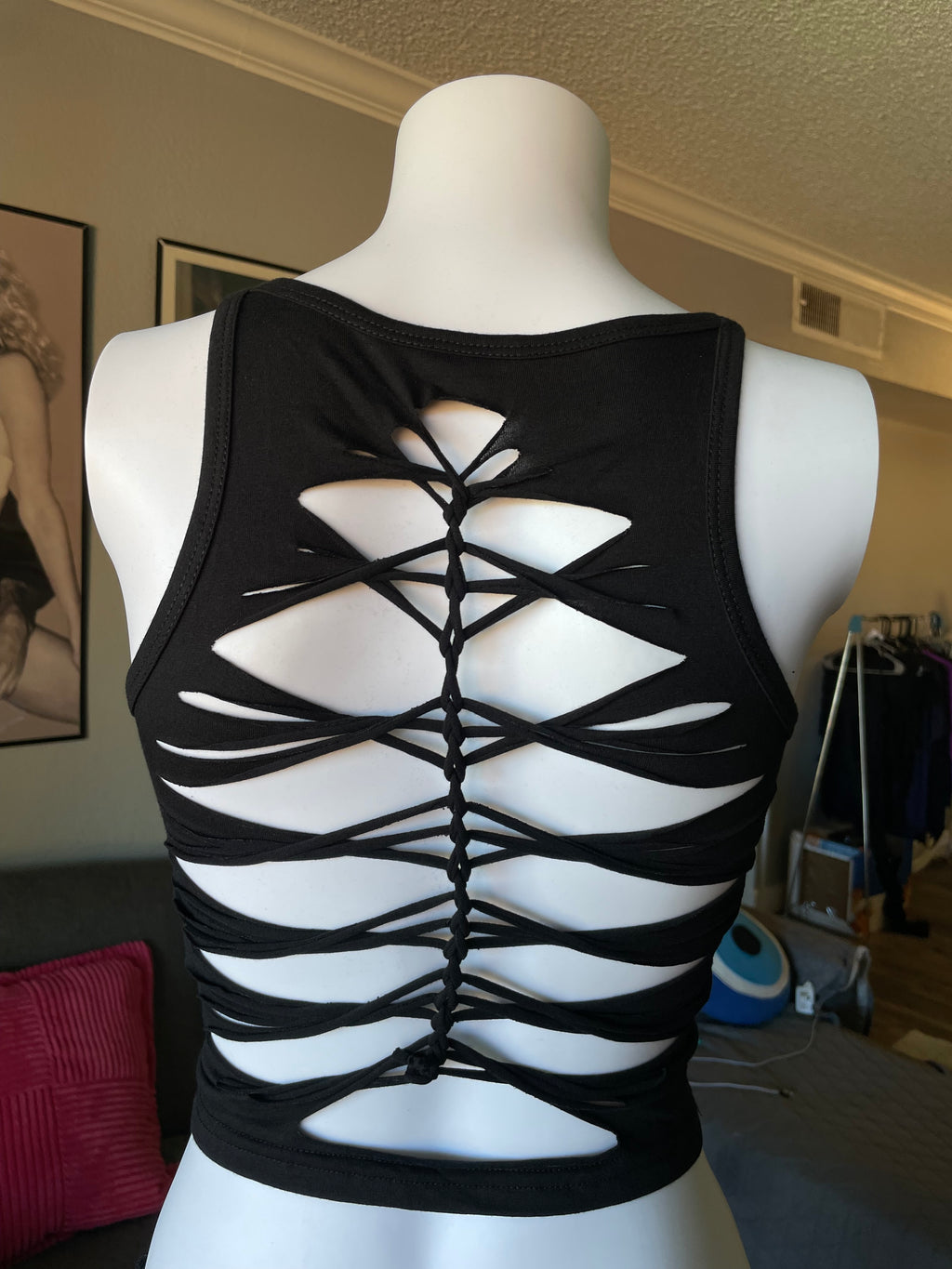 High Neck Black Top (MADE TO ORDER)