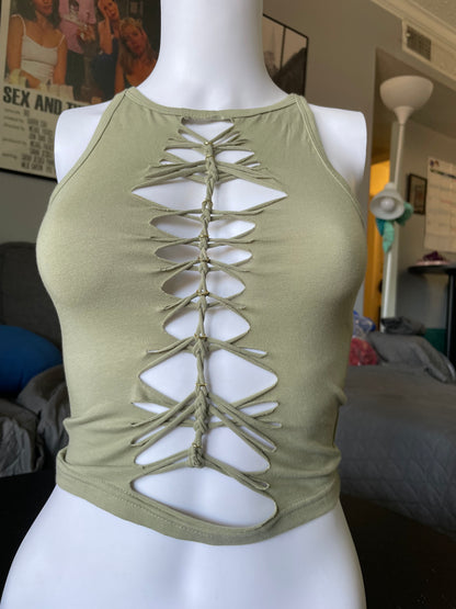 Sage High Neck Tank (READY TO SHIP)