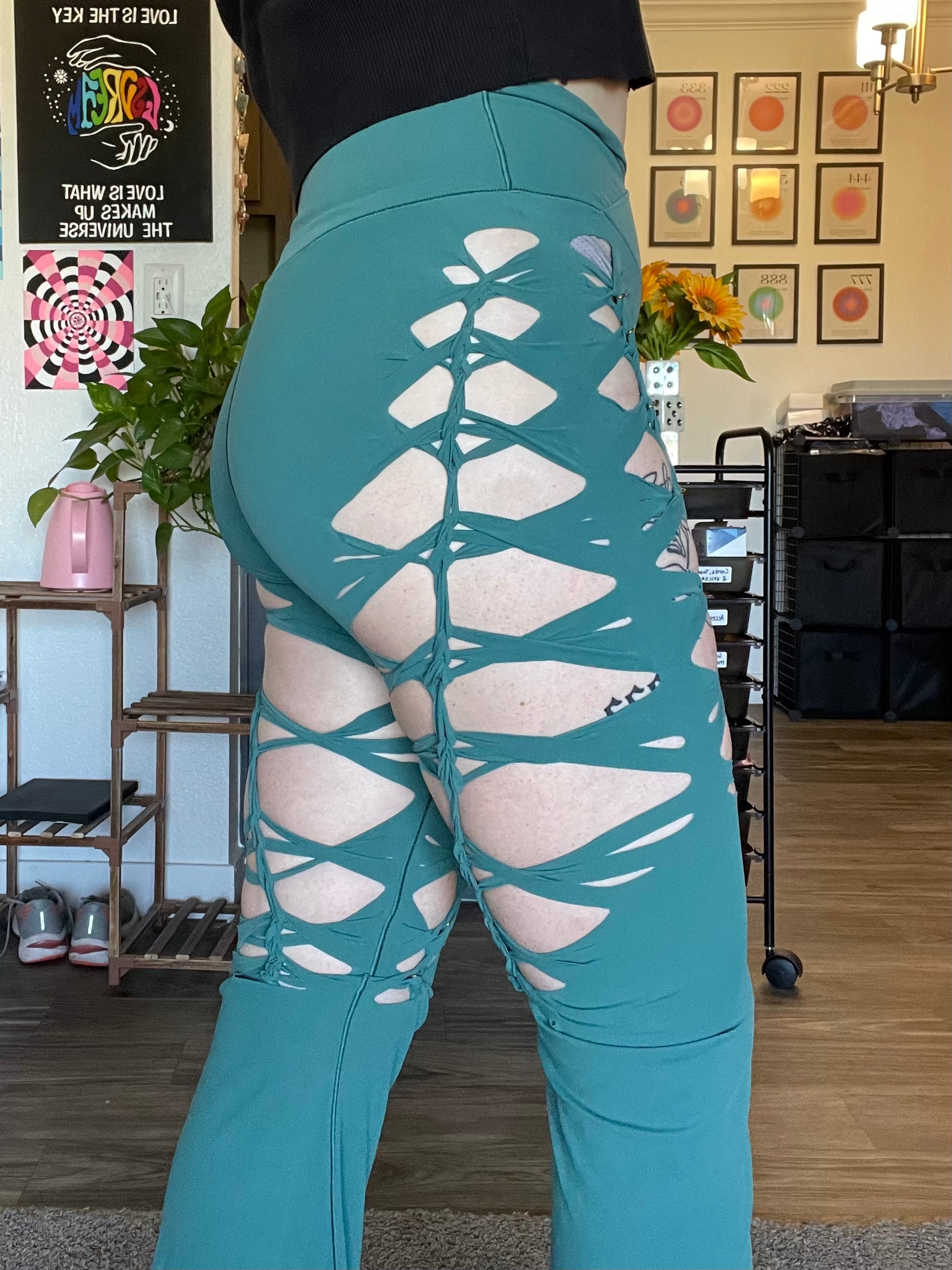 Jasper Green Luna Flared Yoga Pants (MADE TO ORDER)