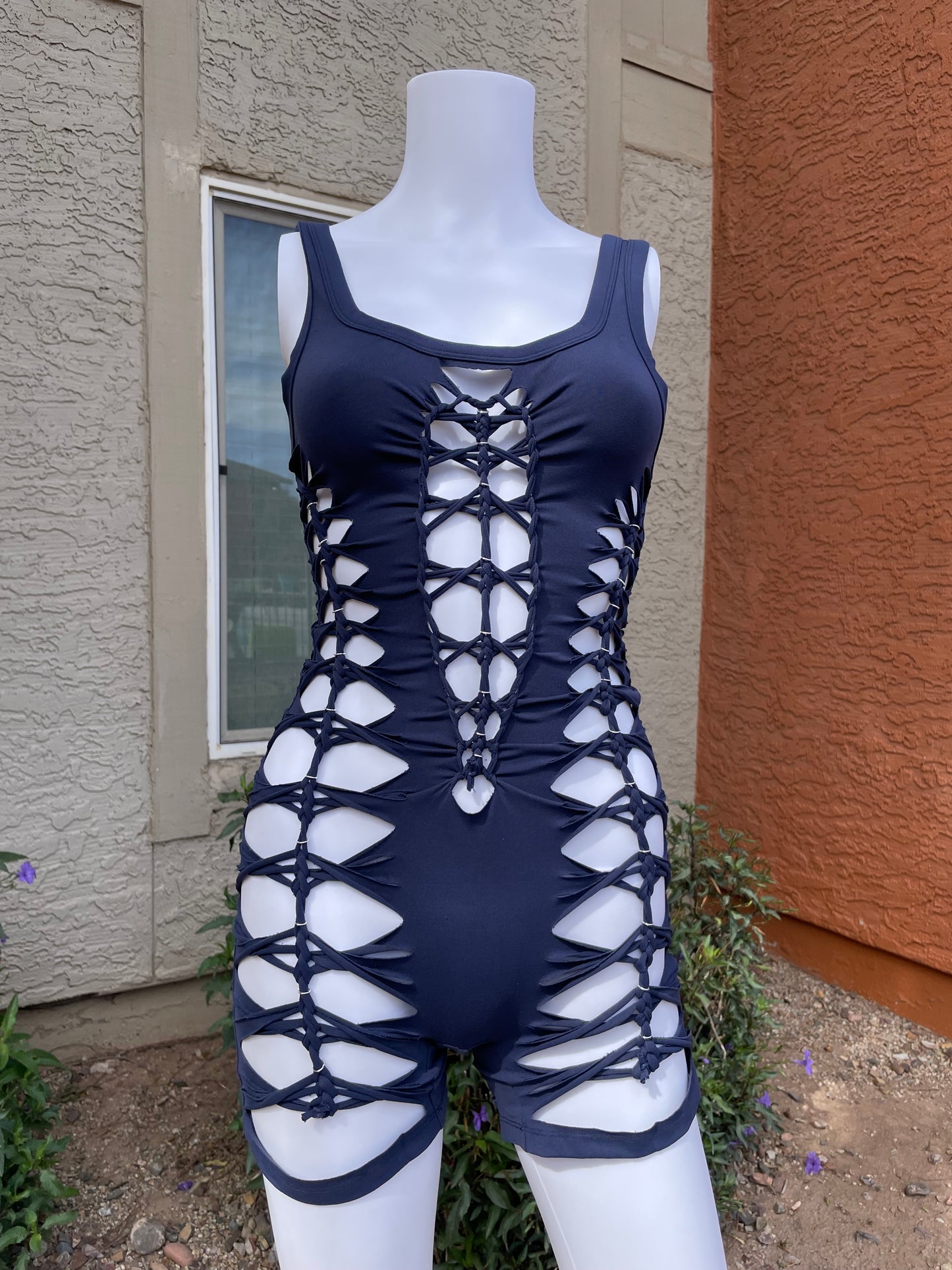 Navy Short Flowsuit (READY TO SHIP)