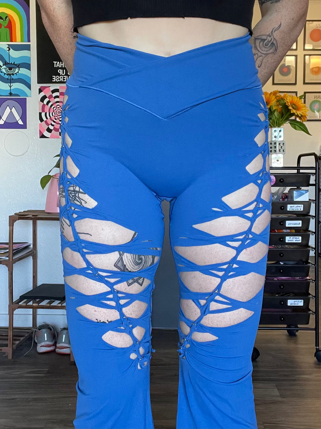 Blue Luna Flared Yoga Pants (MADE TO ORDER)