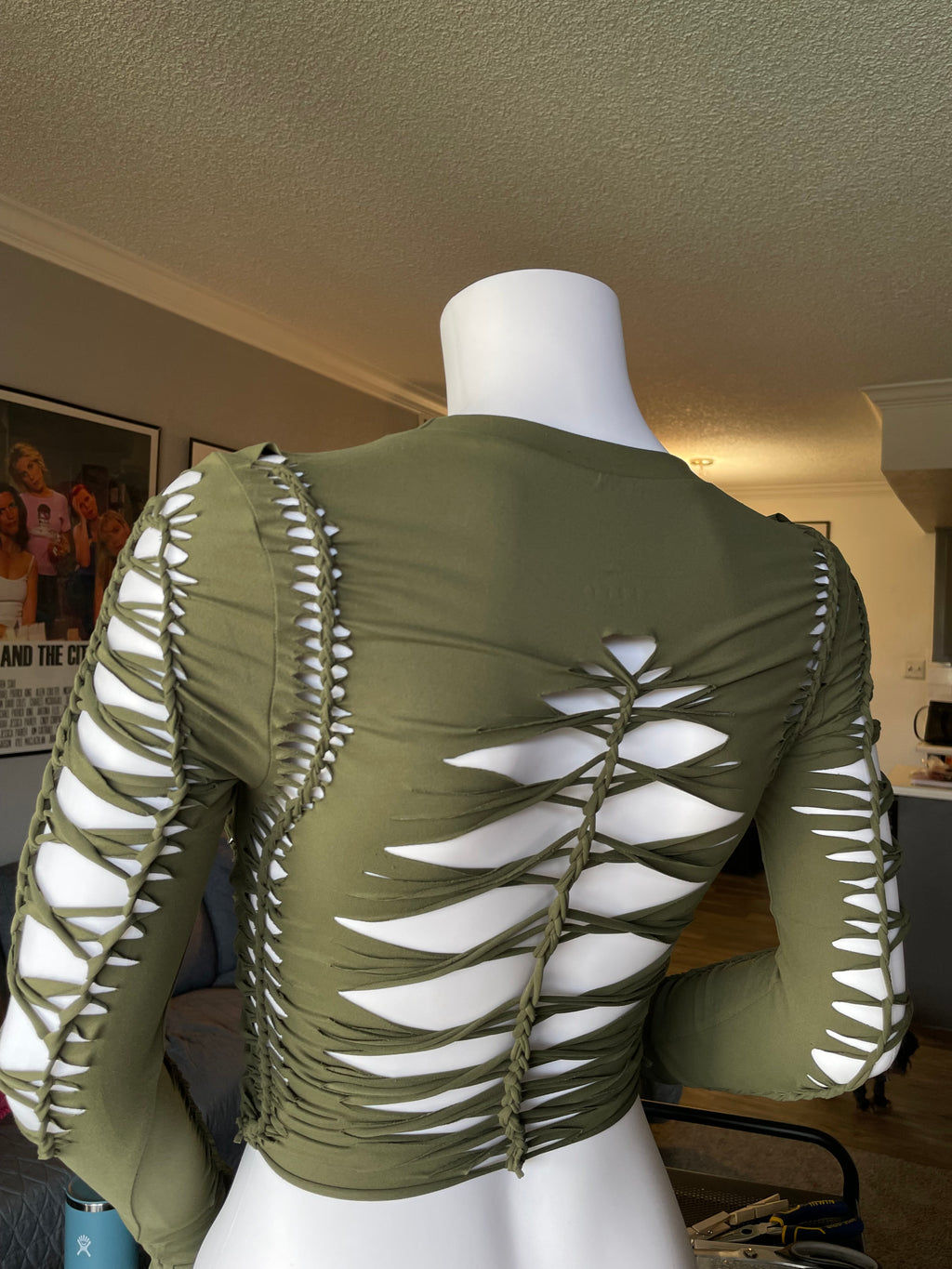 Army Green Long-Sleeve Top (MADE TO ORDER)