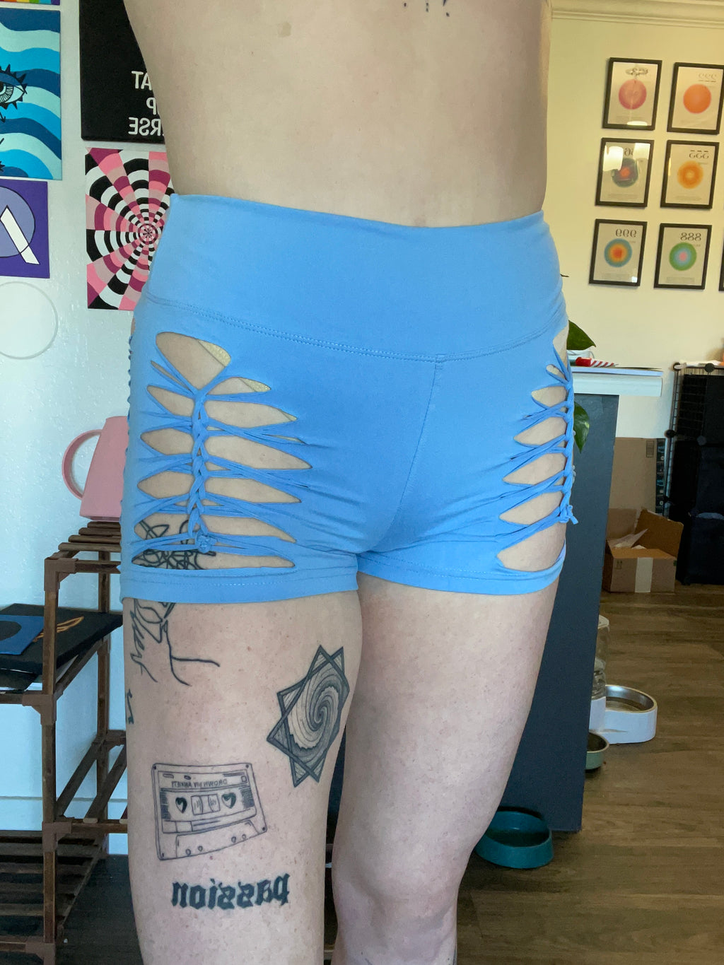 Light Blue Cheeky Shorts (MADE TO ORDER)