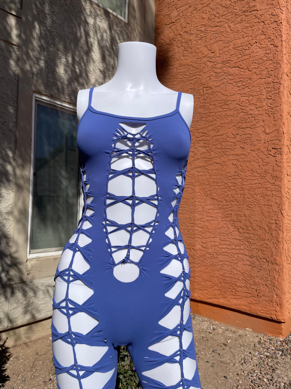 Blue Sleeveless Flowsuit (MADE TO ORDER)