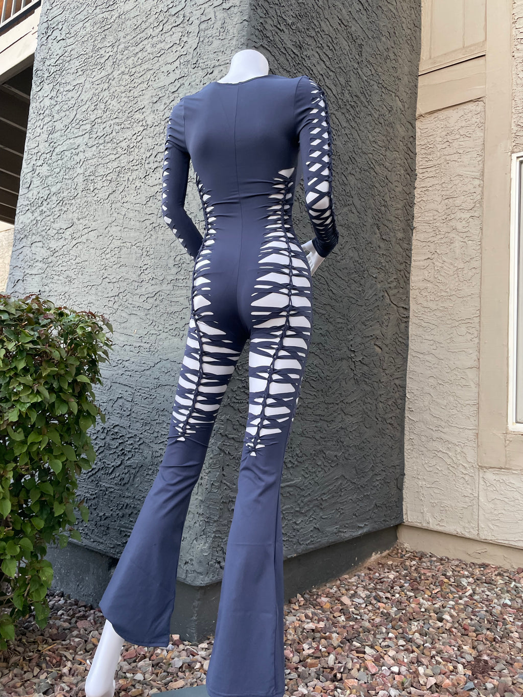 Navy Flared Flowsuit (MADE TO ORDER)