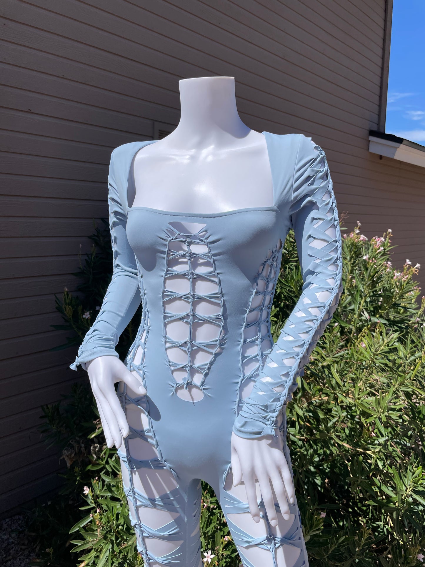 Light Blue Flowsuit (M, READY TO SHIP)