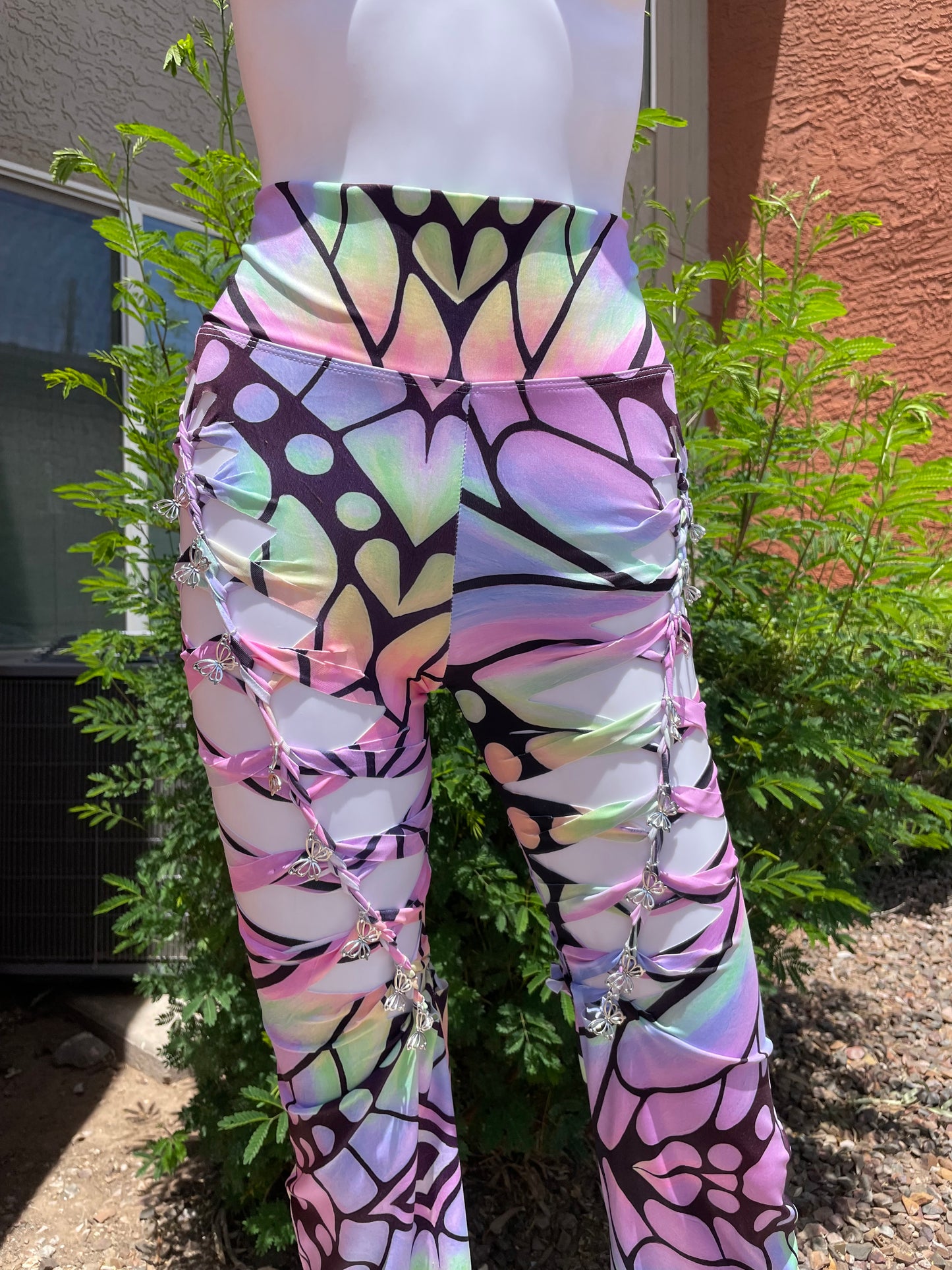 ‘Butterfly’ Slit-Weave Yoga Pants (MADE TO ORDER)