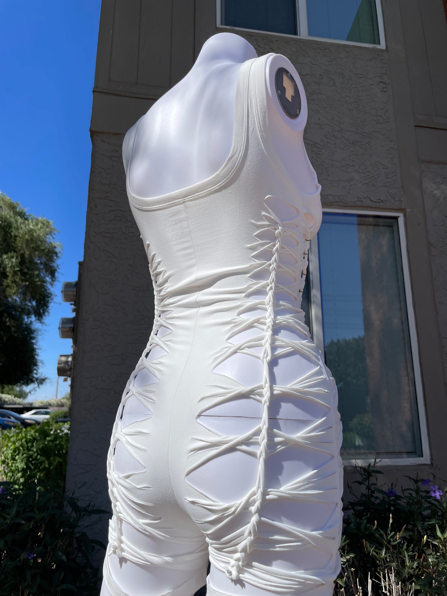 White Short Flowsuit (READY TO SHIP)
