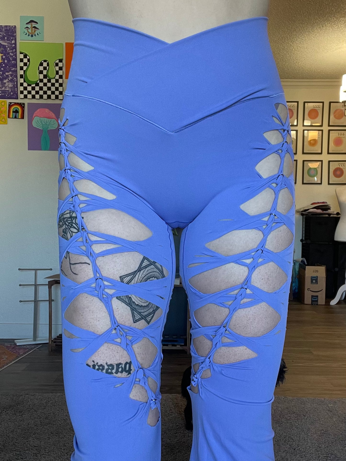 Periwinkle Luna Flared Yoga Pants (MADE TO ORDER)