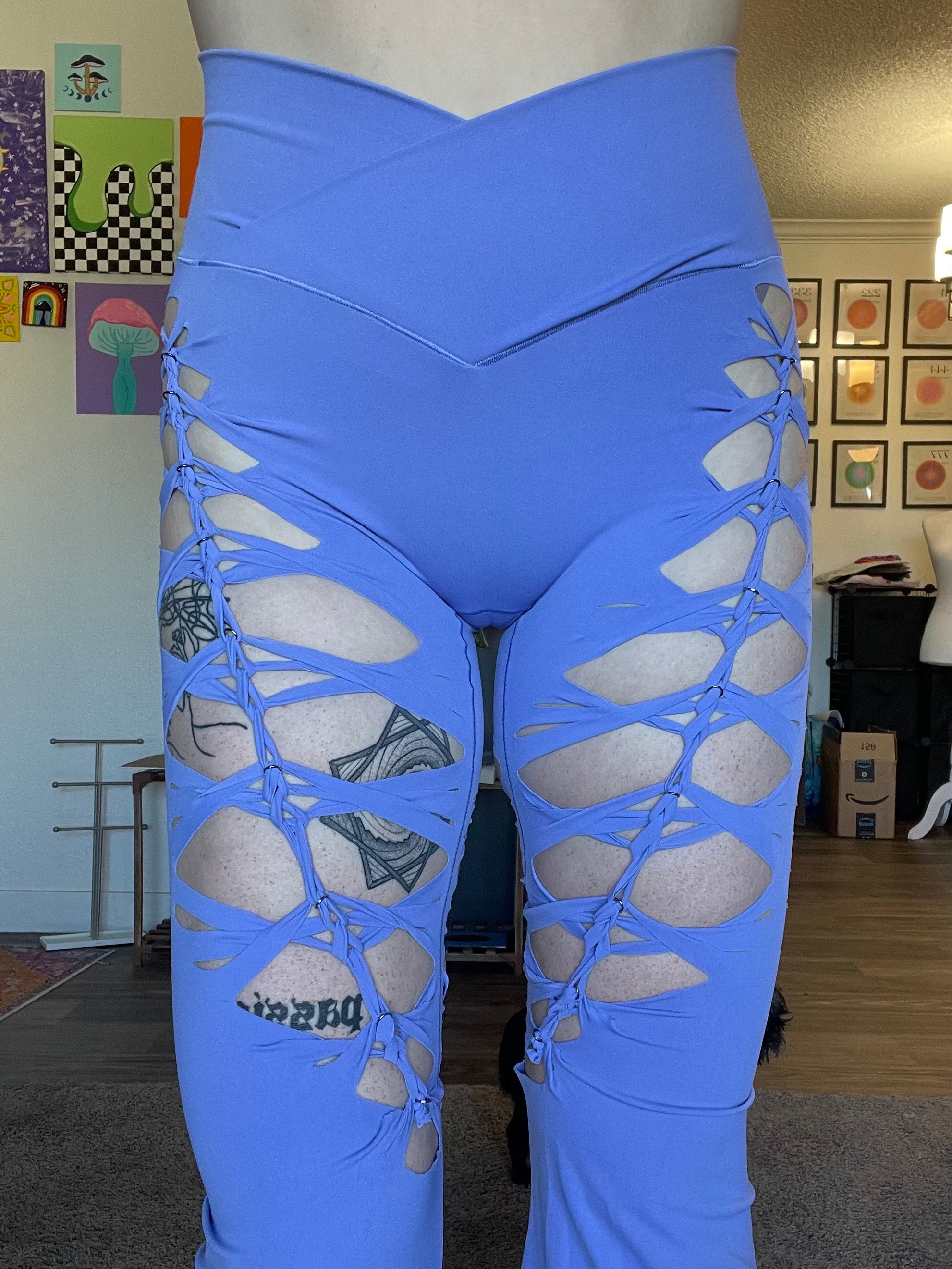 Periwinkle Luna Flared Yoga Pants (MADE TO ORDER)