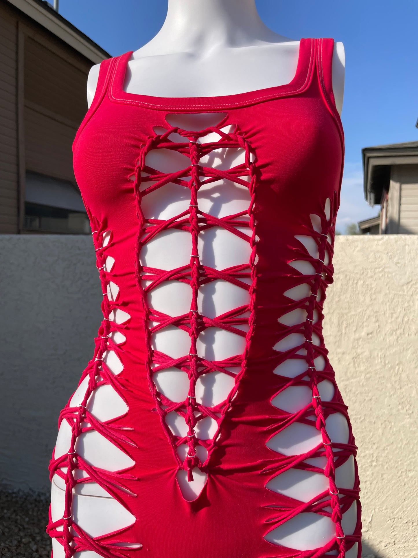 Red Short Flowsuit (READY TO SHIP)