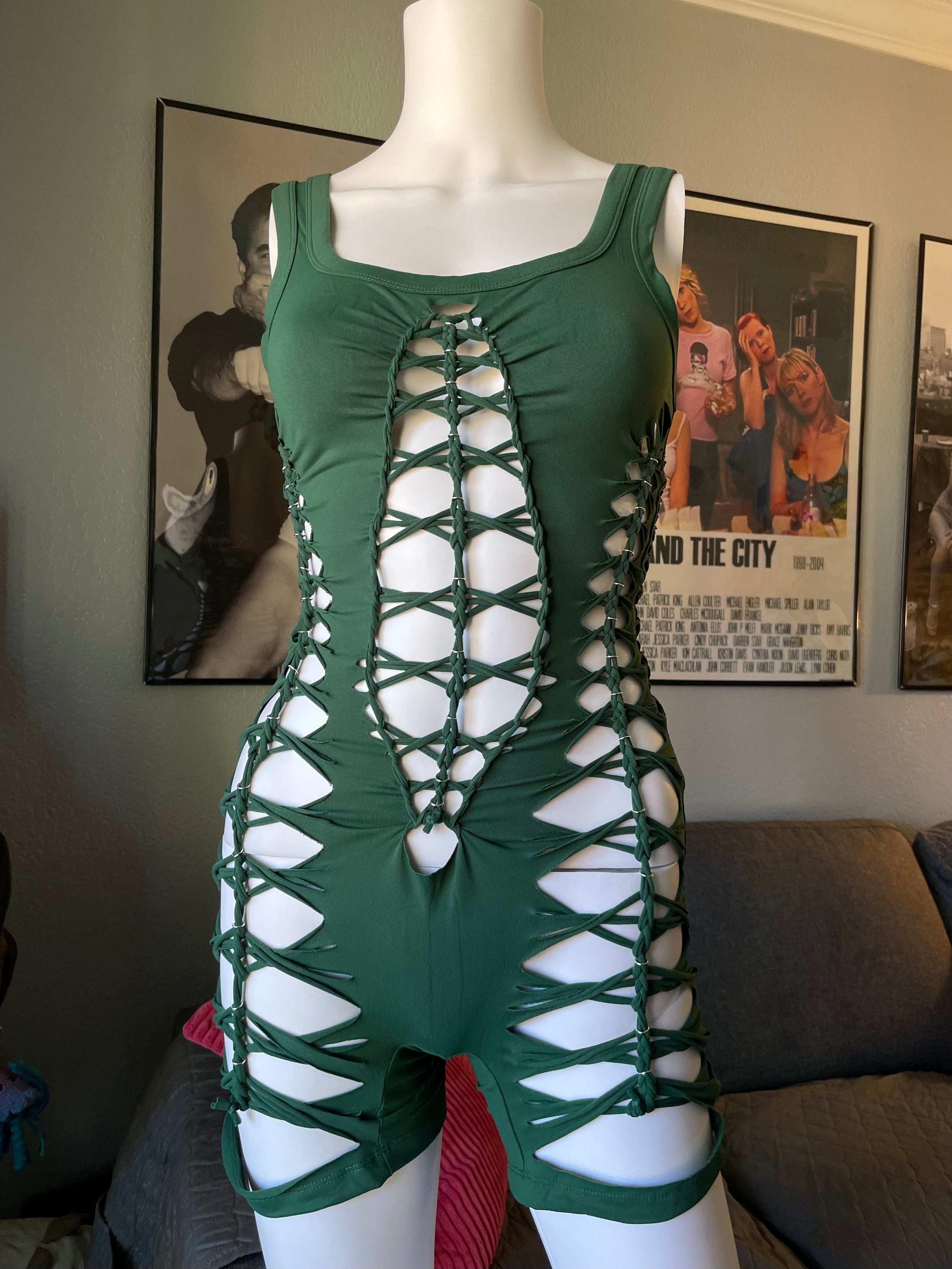 Green Short Flowsuit (READY TO SHIP)