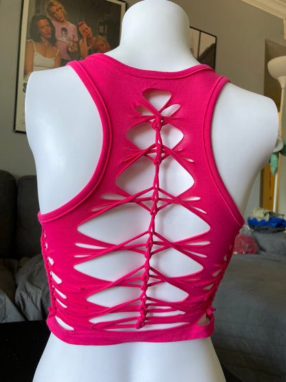 Pink Racerback Tank (READY TO SHIP)