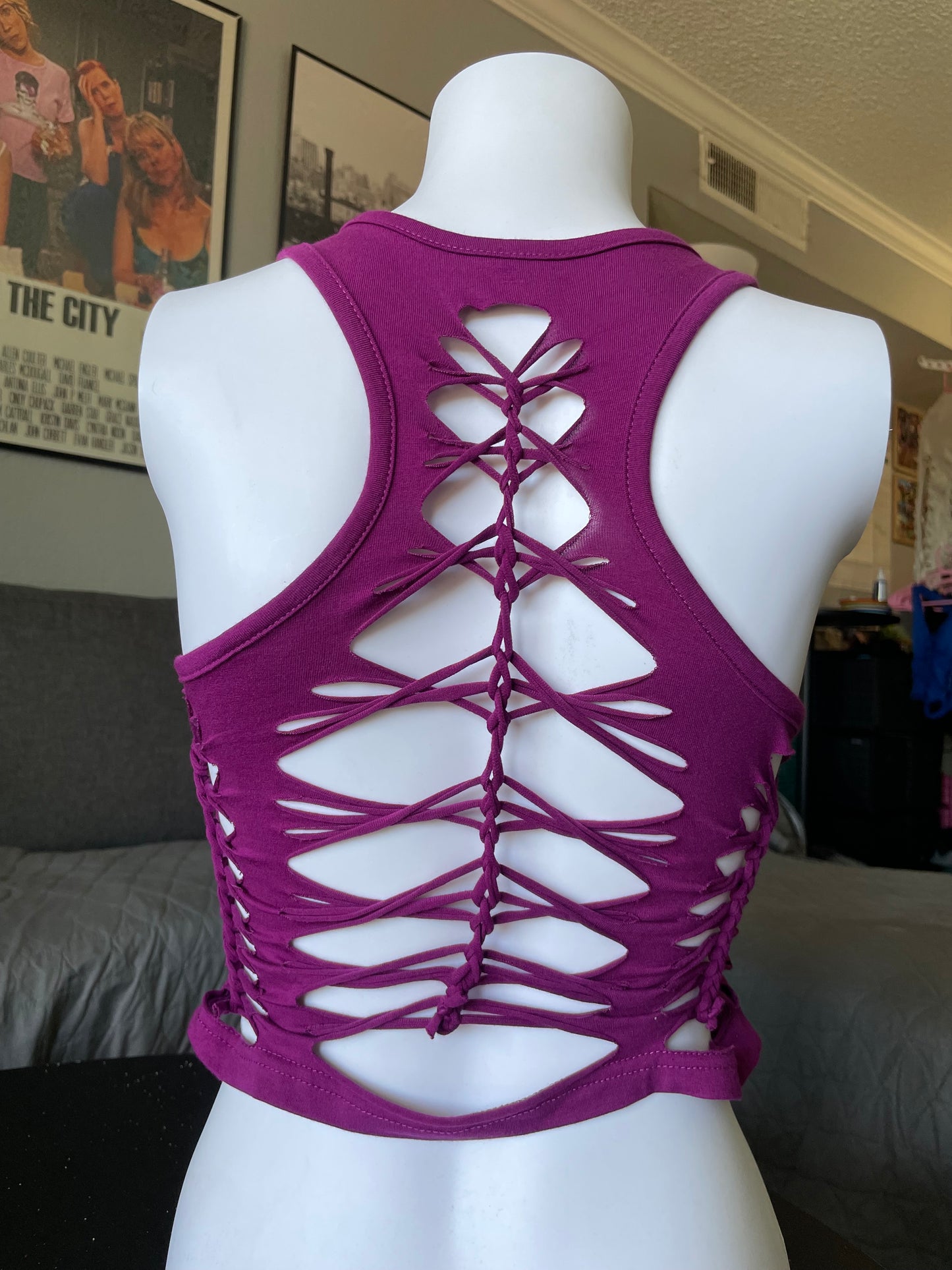 Purple Racerback Tank (READY TO SHIP)