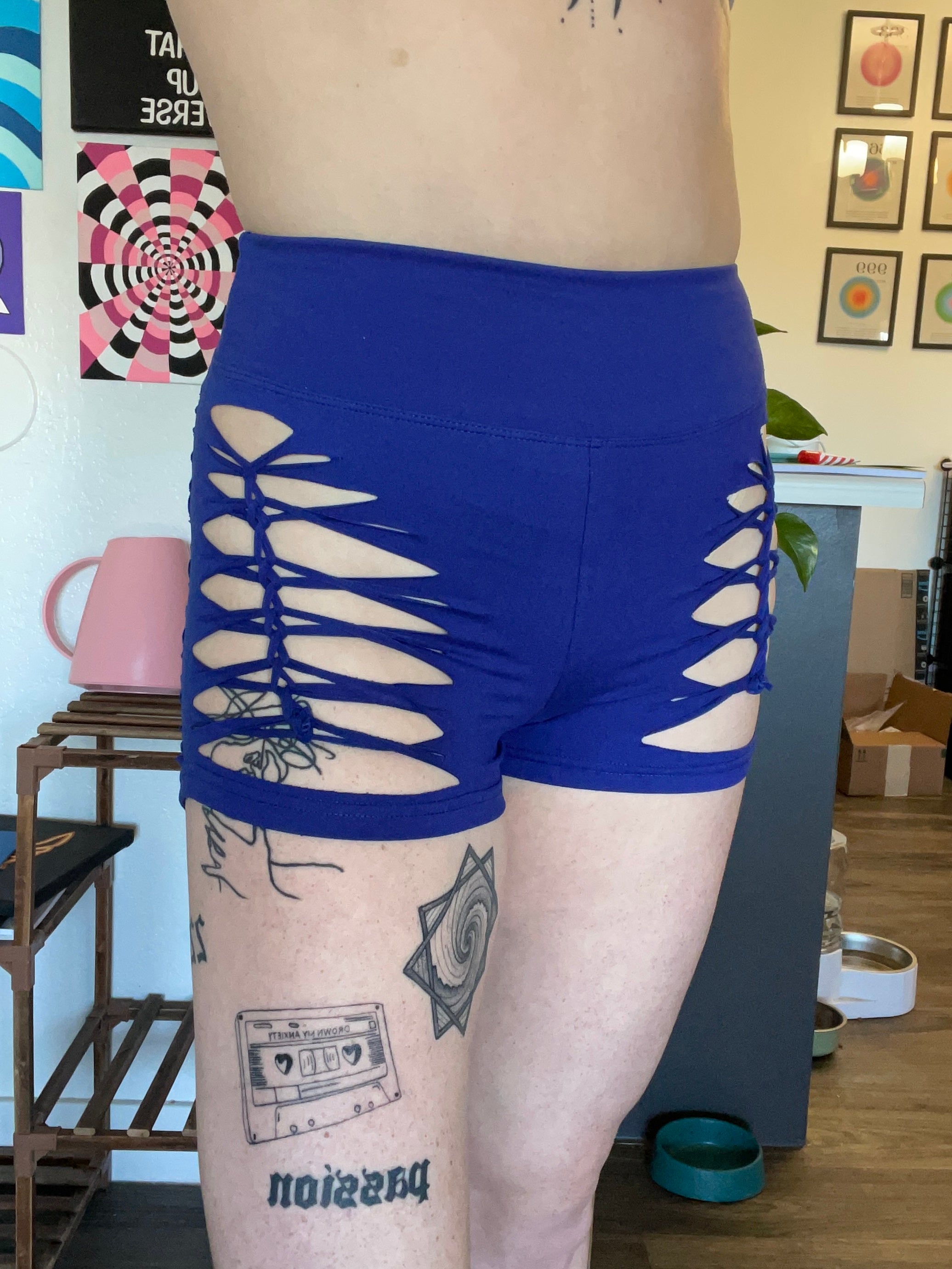 Royal Blue Cheeky Shorts (MADE TO ORDER)