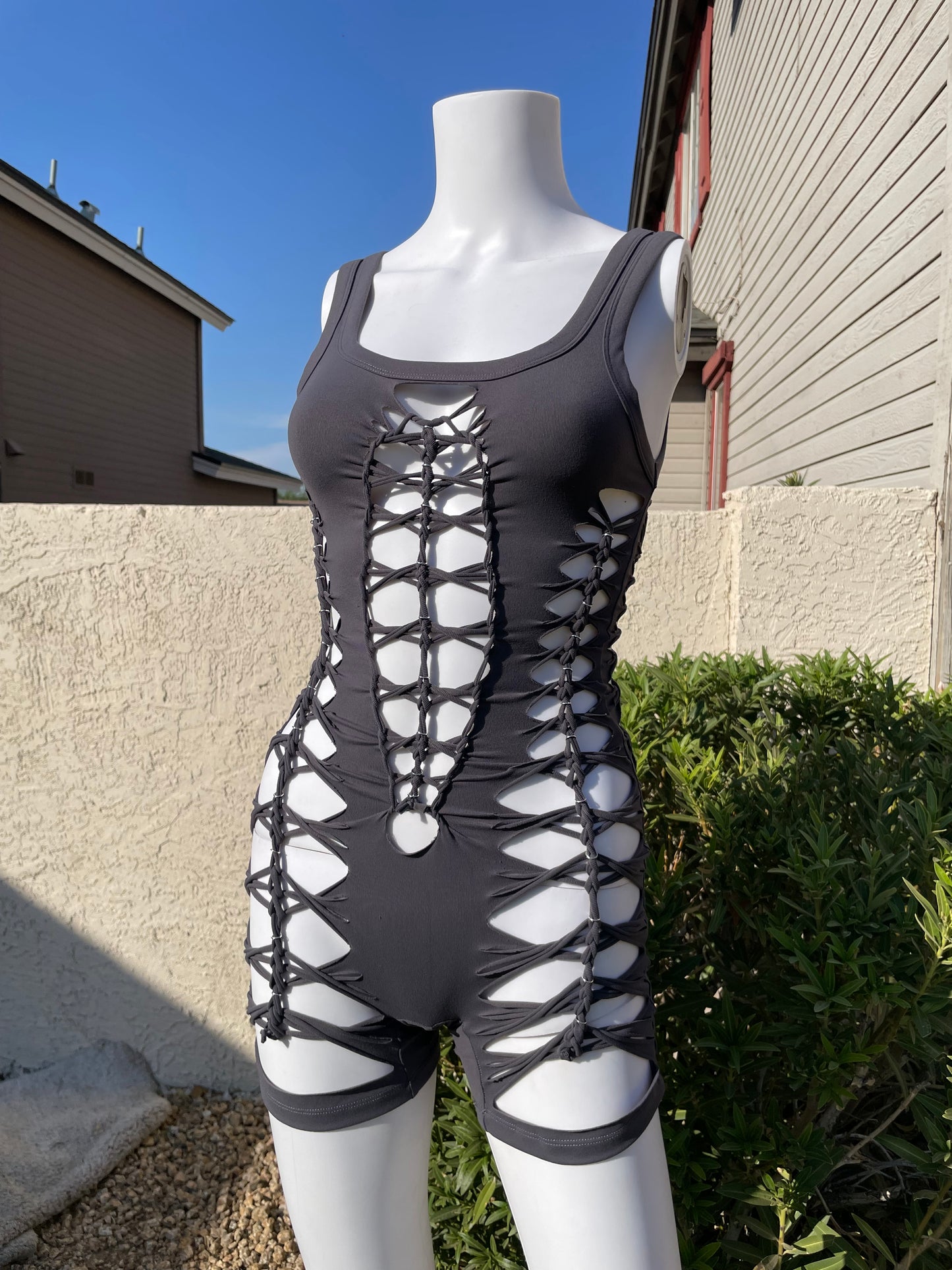 Gray Short Flowsuit (READY TO SHIP)