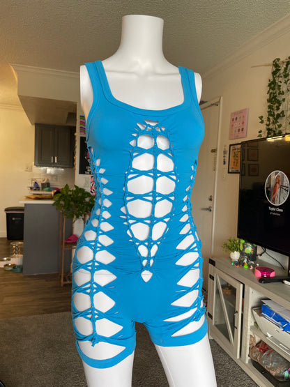 Blue Short Flowsuit (READY TO SHIP)